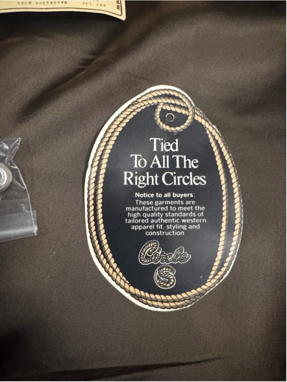 Vintage 1988 Circle S Men's Western Jacket - 42R Brown Tan Shimmer Fleece Panel